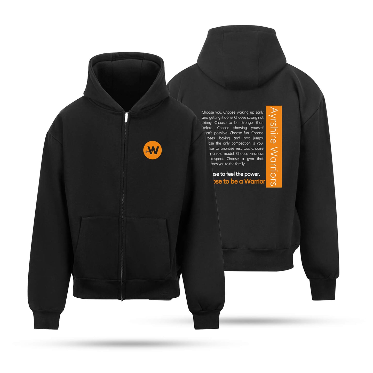 AW Adult Unisex Oversized Zipped Hoodie