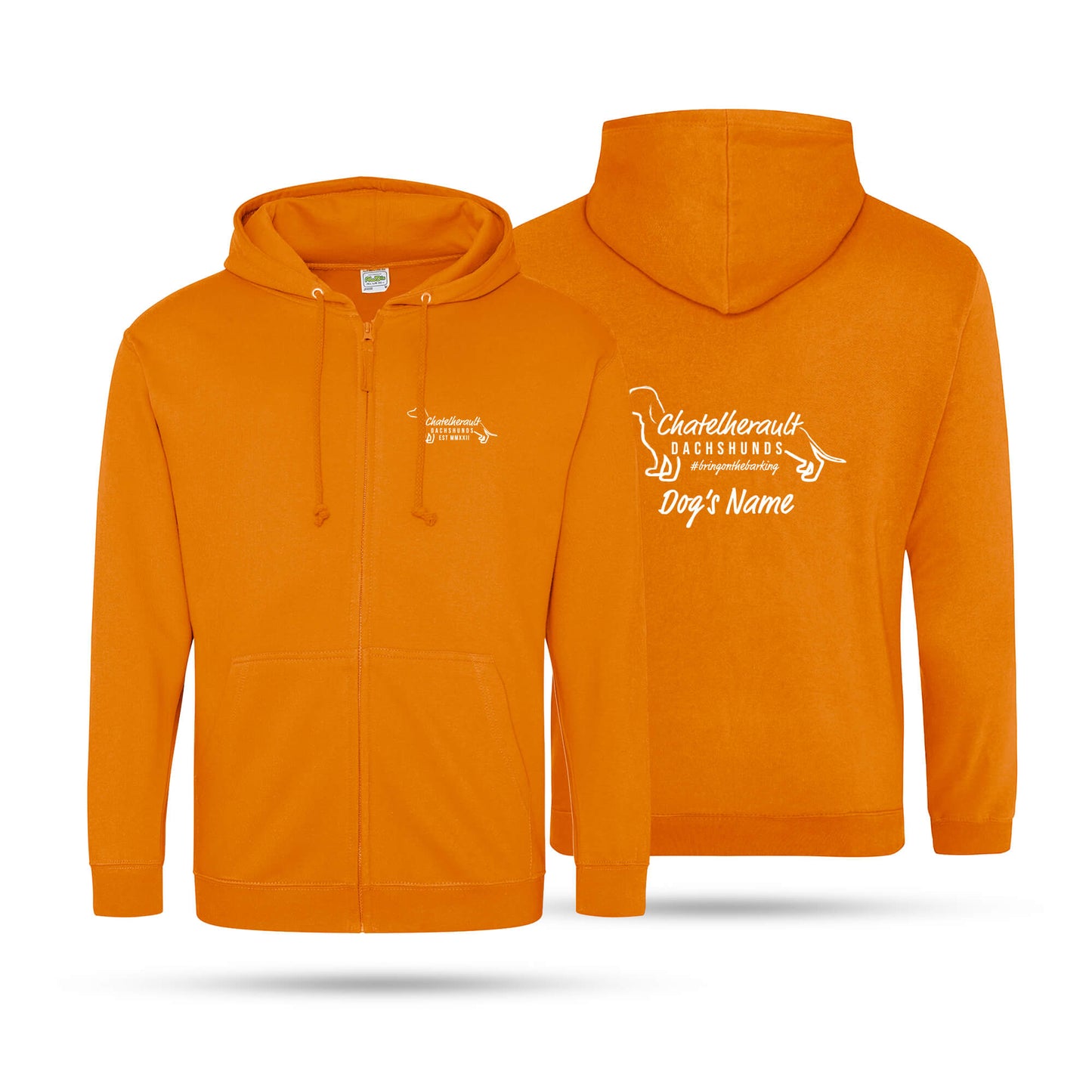 Chatelherault Dachshunds Adult Unisex Zipped Hoodie
