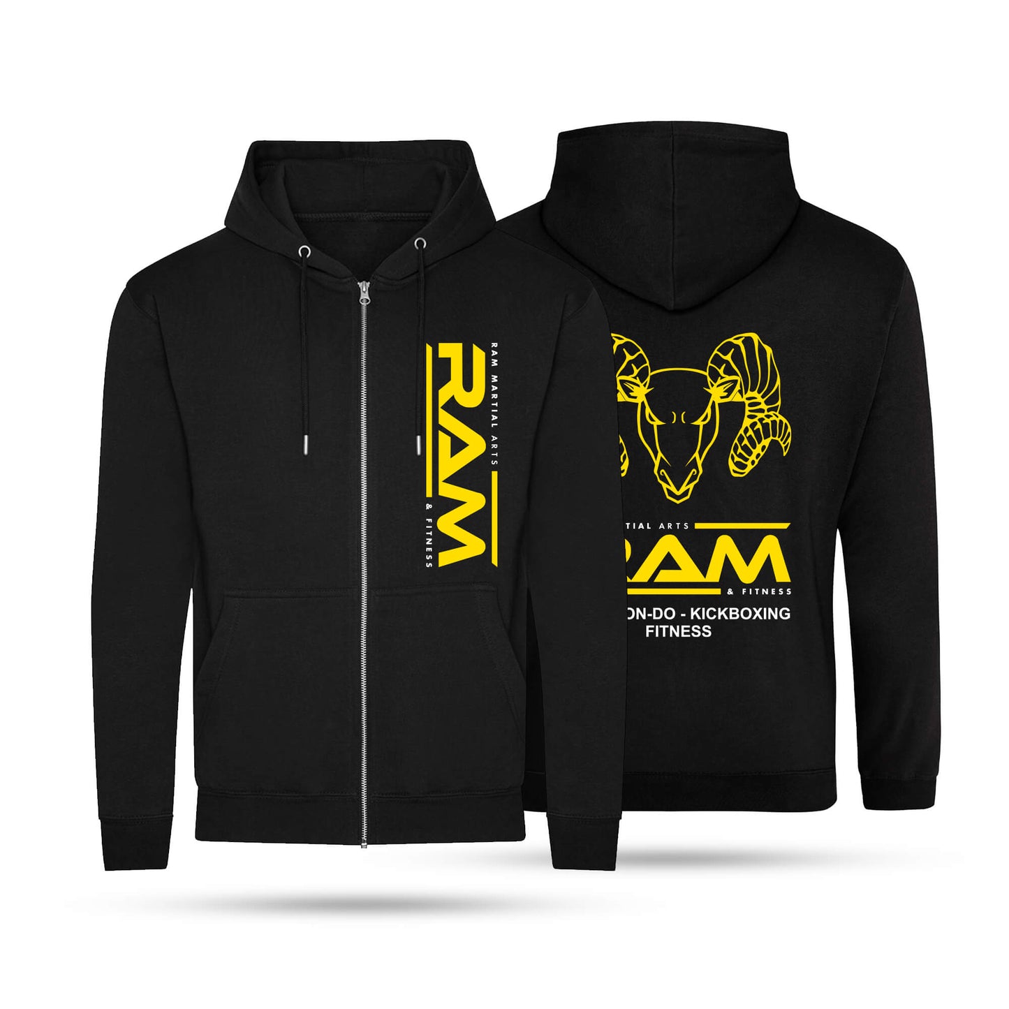 RAM Adult Unisex Zipped Hoodie