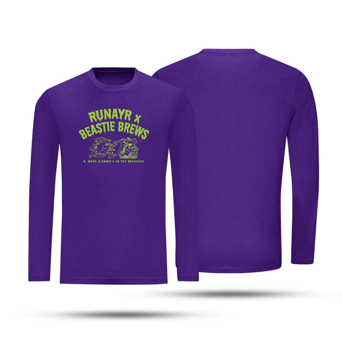 RUNAYR x Beastie Brews Adult Unisex Halloween Long Sleeve Tech T-Shirt
