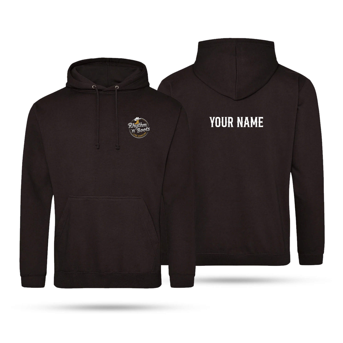 Rhythm n Boots Adult Unisex Hoodie Left Chest Logo