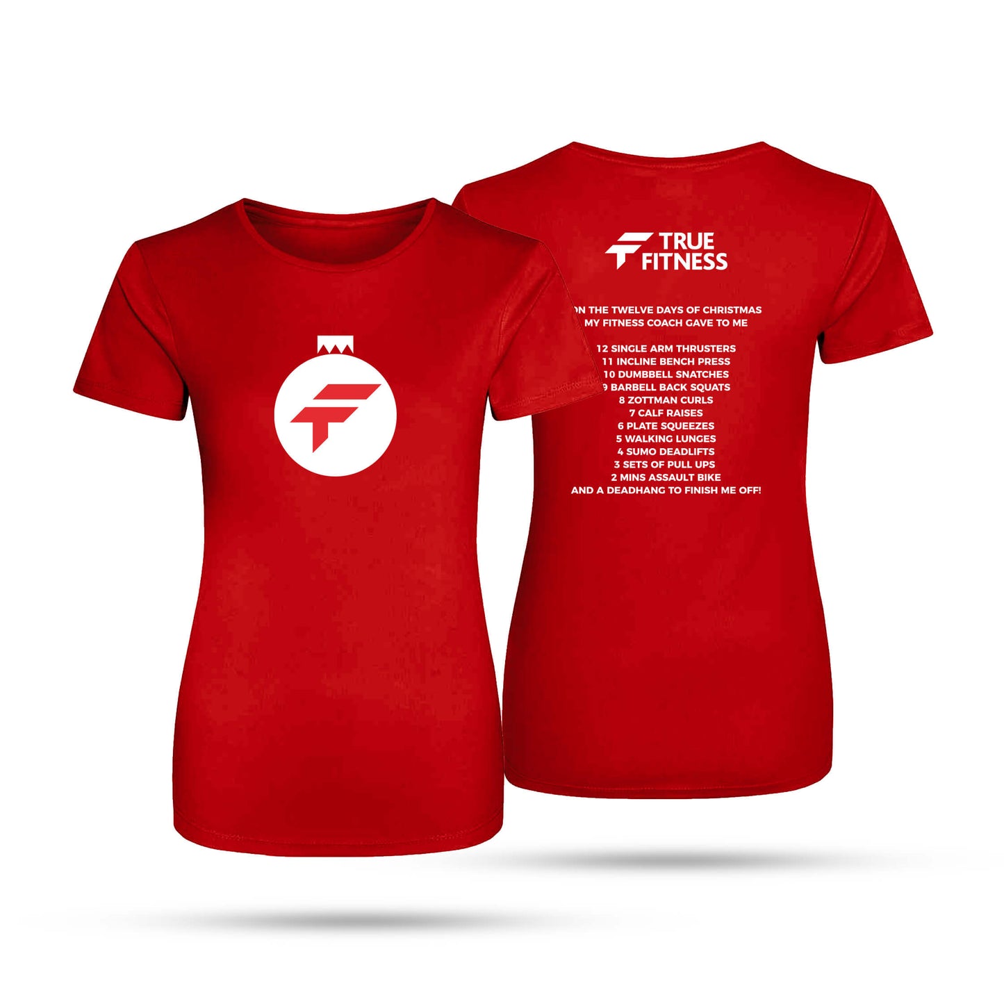 TF Ladies Christmas Bauble Tech T-Shirt