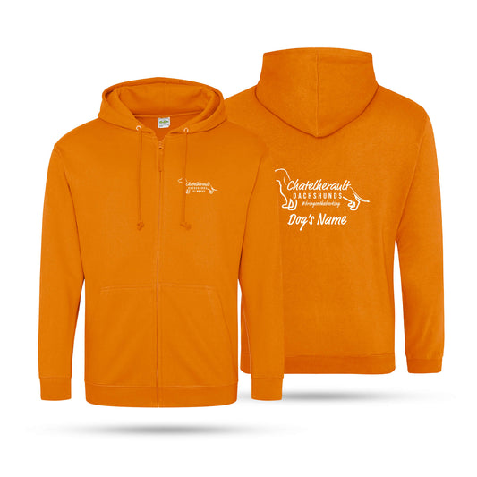 Chatelherault Dachshunds Adult Unisex Zipped Hoodie