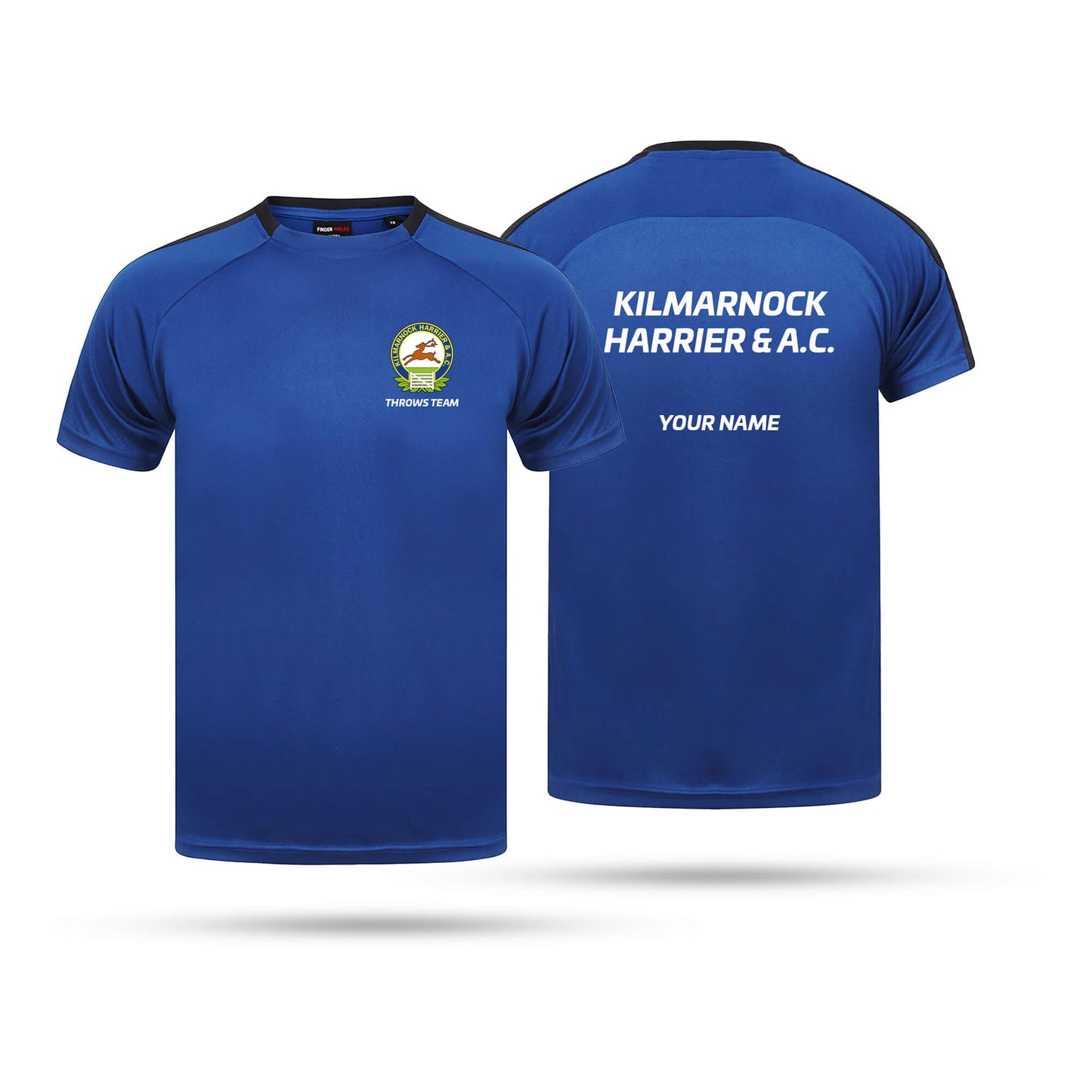 K Harrier Throws Team Adult Unisex Contrast Team Tech T-Shirt