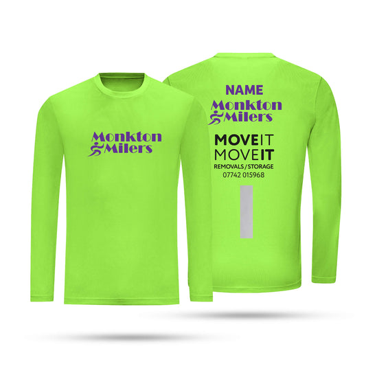 MM Hi Vis Adult Unisex Long Sleeve Tech T-Shirt