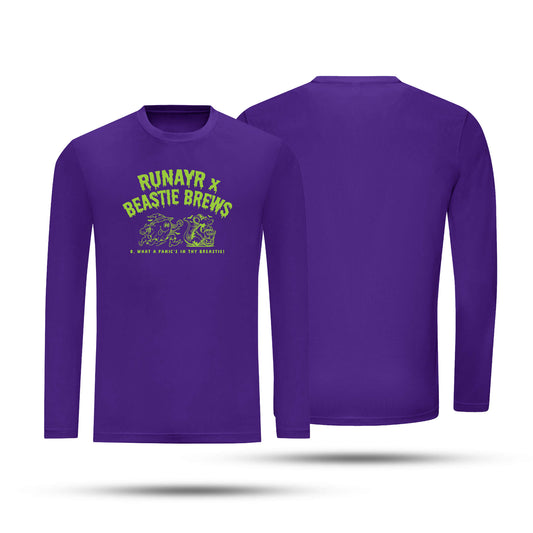 RUNAYR x Beastie Brews Adult Unisex Halloween Long Sleeve Tech T-Shirt