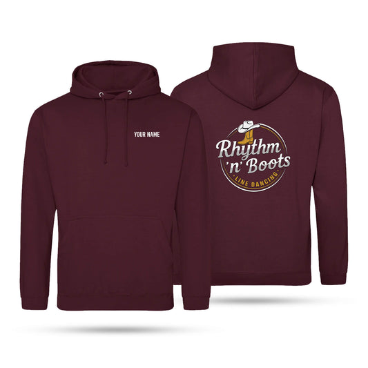 Rhythm n Boots New Collection Adult Unisex Hoodie Back Logo