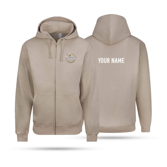 Rhythm n Boots Adult Unisex Zipped Hoodie Left Chest Logo