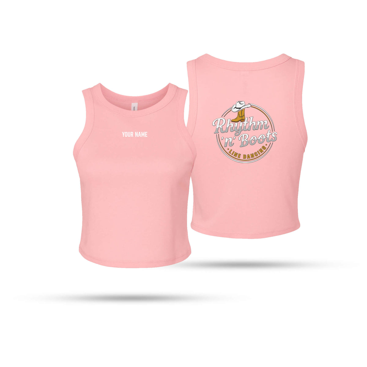 Rhythm n Boots New Collection Ladies Ribbed Tank Top Back Logo