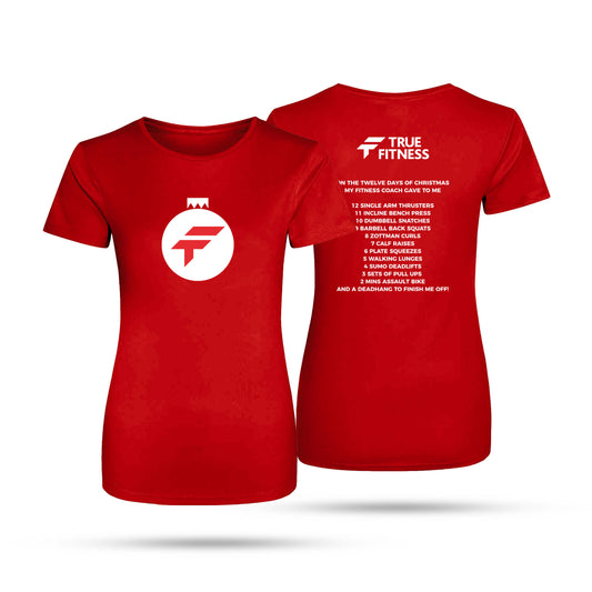 TF Ladies Christmas Bauble Tech T-Shirt