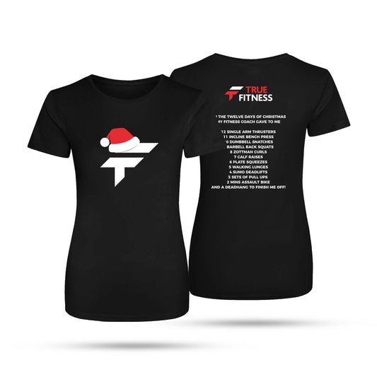 TF Ladies Santa Hat Tech T-Shirt